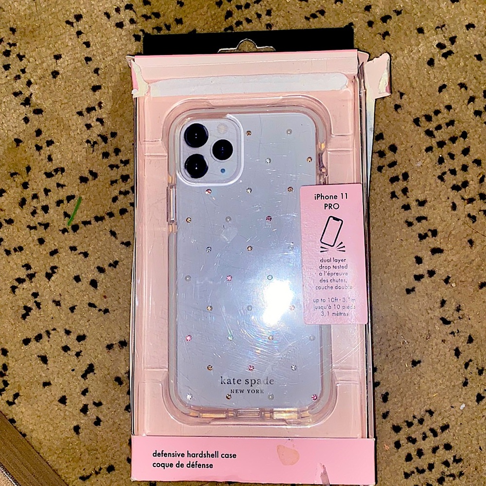 CLEAR Kate Spade case for an iPhone 11 PRO new in box